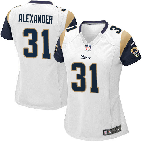 Women's Elite Mo Alexander Nike Jersey White Road - #31 NFL Los Angeles Rams